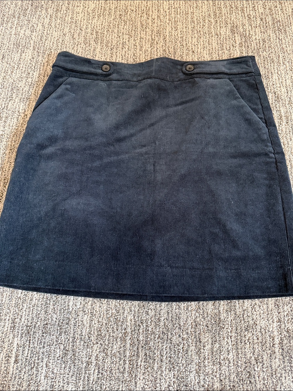 Banana Republic Women's Dark Navy Corduroy Mini Skirt